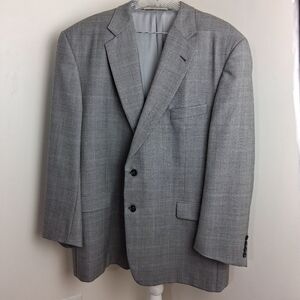 Burberry London Kensington Grey Wool Blazer Size 48 Regular NWOT